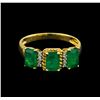 Image 2 : 1.89ctw Emerald and Diamond Ring - 10KT Yellow Gold
