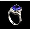 Image 4 : 3.60ct Tanzanite and Diamond Ring - 14KT White Gold