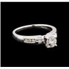 Image 1 : 0.91ctw Diamond Ring - 14KT White Gold