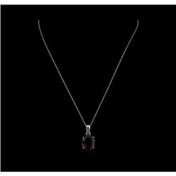 Crayola 11.00ct Garnet Pendant With Chain - 14K White Gold