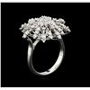 Image 3 : 14KT White Gold 0.37ctw Diamond Ring