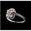 Image 3 : 4.90ct Kunzite and Diamond Ring - 14KT White Gold