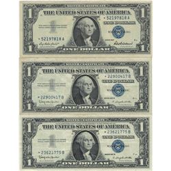 1957 $1 Star Note Silver Certificate Currency Lot of 3
