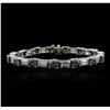 Image 1 : Platinum 6.85ctw Diamond Tennis Bracelet