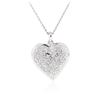 Image 1 : 14KT White Gold 1.29ctw Diamond Heart Pendant With Chain
