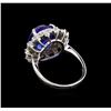 Image 3 : 7.65ct Tanzanite and Diamond Ring - 14KT White Gold