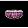 Image 2 : 1.64ctw Pink Sapphire and Diamond Ring - 10KT White Gold