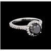 Image 1 : 2.84ctw Black Diamond Ring - 14KT White Gold