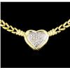 Image 2 : 0.81ctw Diamond Heart Necklace - 14KT Yellow and White Gold