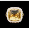 Image 2 : 14.58ct Citrine, Yellow Sapphire and Diamond Ring - 14KT Yellow Gold