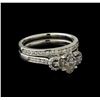 Image 1 : 1.49ctw Diamond Wedding Ring Set - 18KT White Gold