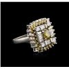 Image 1 : 14KT White Gold 2.93ctw Diamond Ring