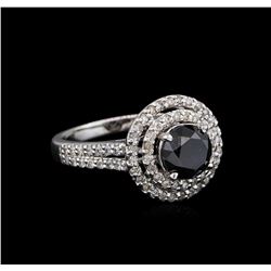 2.31ctw Black Diamond Ring - 14KT White Gold
