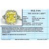 Image 6 : EGL USA Cert 6.79ctw VVS1 Fancy Yellow Diamond Ring - Platinum