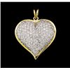 Image 1 : 5.10ctw Diamond Heart Pendant - 14KT White and Yellow Gold