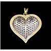 Image 2 : 5.10ctw Diamond Heart Pendant - 14KT White and Yellow Gold