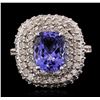 Image 2 : 14KT White Gold 3.26ct Tanzanite and Diamond Ring