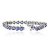 Image 3 : 14KT White Gold 13.50ctw Tanzanite and Diamond Bracelet