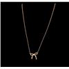 Image 2 : 14KT Rose Gold Bow Necklace