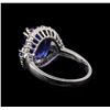 Image 3 : 4.82ctw Multi Gemstone and Diamond Ring - 14KT White Gold