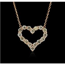 14KT Rose Gold 1.29ctw Diamond Necklace