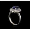 Image 4 : 2.73ct Tanzanite and Diamond Ring - 14KT White Gold