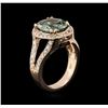 Image 3 : 3.90ct Tourmaline and Diamond Ring - 14KT Rose Gold