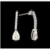 Image 2 : 3.43ctw Diamond Earrings - 14KT White Gold