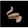 Image 1 : 14KT Rose Gold 1.23ctw Diamond Ring