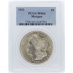 1921 PCGS MS64 Morgan Silver Dollar