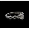 Image 1 : 0.58ctw Diamond Ring - 14KT White Gold