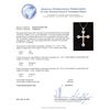 Image 3 : 0.77ctw Diamond Cross Pendant With Chain - 18KT White Gold