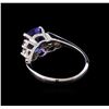 Image 3 : 2.08ct Tanzanite and Diamond Ring - 14KT White Gold