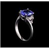 Image 4 : 2.08ct Tanzanite and Diamond Ring - 14KT White Gold