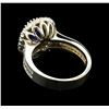 Image 3 : 2.39ct Tanzanite and Diamond Ring - 14KT White Gold