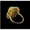 Image 3 : 4.68ct Opal and Diamond Ring - 14KT Yellow Gold
