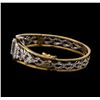 Image 2 : Hamilton 14KT Gold and Platinum 2.60ctw Diamond Bangle Bracelet Watch