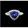 Image 2 : 14KT White Gold 1.95ct Tanzanite and Diamond Ring