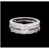 Image 2 : 1.70ctw Diamond Wedding Ring Set - 18KT White Gold