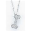 Image 4 : 0.25ctw Diamond Pendant With Chain - Platinum