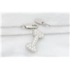 Image 5 : 0.25ctw Diamond Pendant With Chain - Platinum