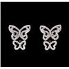 Image 1 : 0.88ctw Diamond Earrings - 14KT White Gold