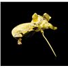 Image 2 : 1.87ctw Diamond Horse Pin - 18KT Yellow Gold