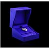 Image 1 : GIA Cert 3.75ctw Diamond Ring and Wedding Band - 18KT White Gold and Platinum