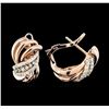 Image 2 : 0.55ctw Diamond Earrings - 14KT Rose Gold