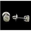 Image 2 : 1.37ctw Diamond Solitaire Earrings - 14KT White Gold