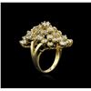 Image 3 : 14KT Yellow Gold 8.32ctw Diamond Ring