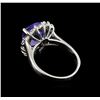Image 3 : 5.89ct Tanzanite and Diamond Ring - 14KT White Gold