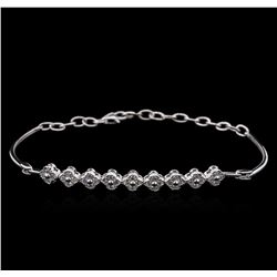 0.86ctw Diamond Bracelet - 14KT White Gold