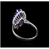 Image 3 : 4.33ct Tanzanite and Diamond Ring - 14KT White Gold